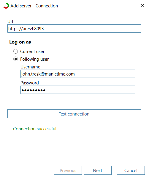 manictime server setup